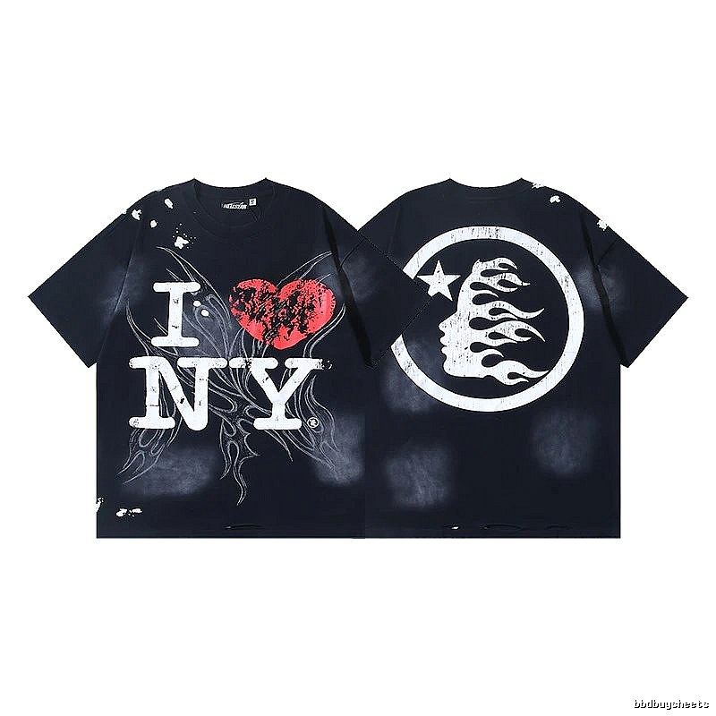 HellstarNY Vintage Distressed Black Short-sleeve T-shirt