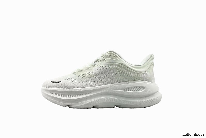 HOKA white trendy sports shoes