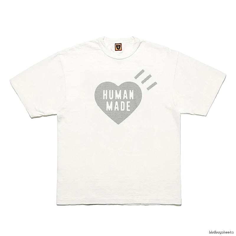 Human Made Statement Heart logo T-shirt Black Green Human for Easy Pairing