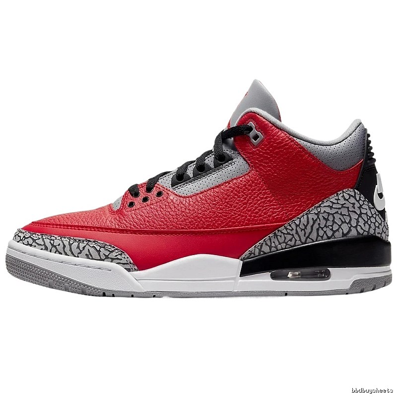 Jordan AJ3 Trendy Red and Grey Sports Shoes