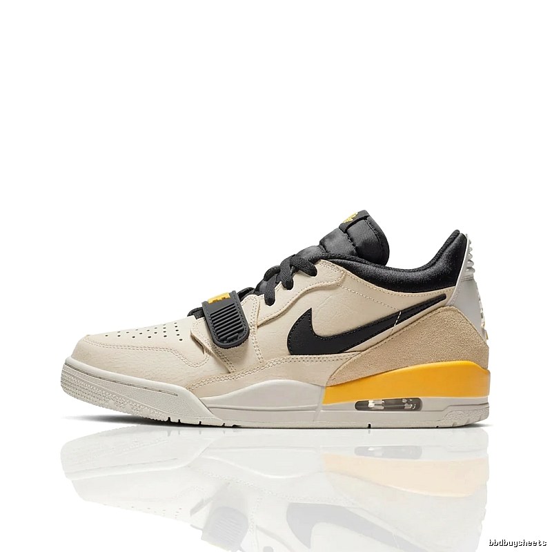 Jordan retro-style black, yellow and white sneakers