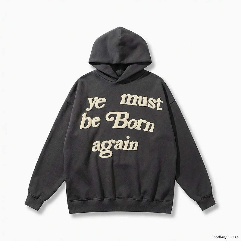 Kanye's retro-style black hoodie