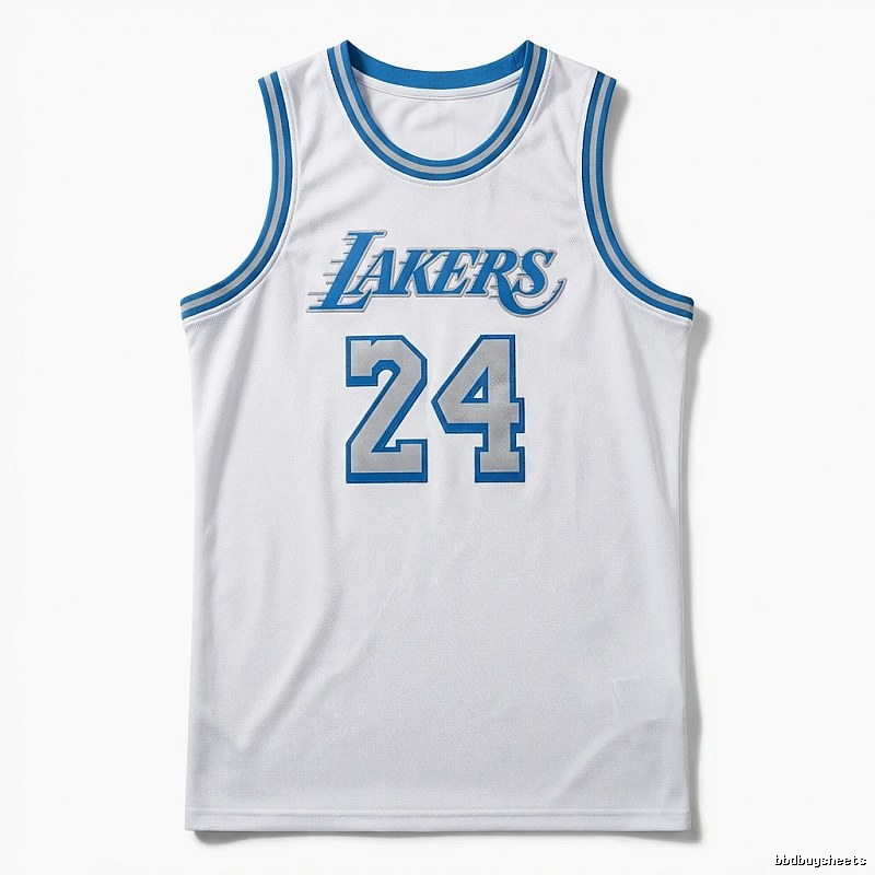 Kobe Lakers retro-style white jersey