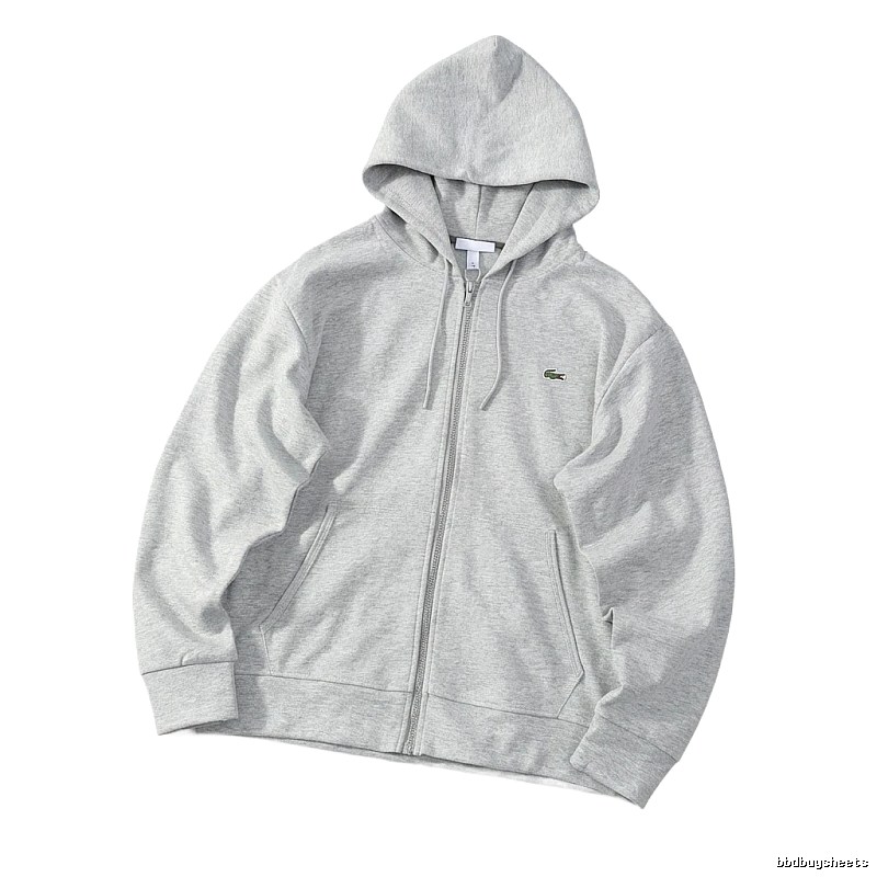 Lacoste simple-style light gray hoodie