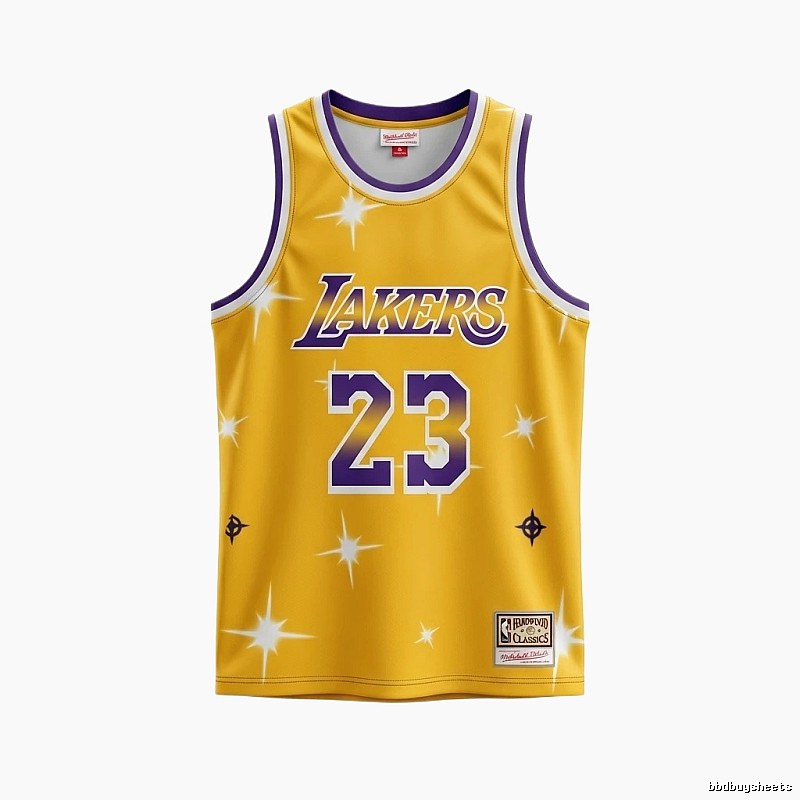 LBJ Lakers retro - style yellow jersey