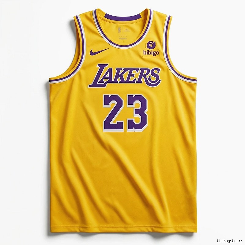 LBJ Lakers retro yellow jersey