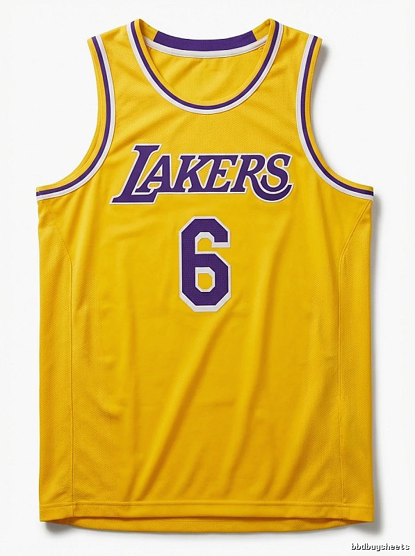LBJ's No. 6 yellow jersey of the Lakers.