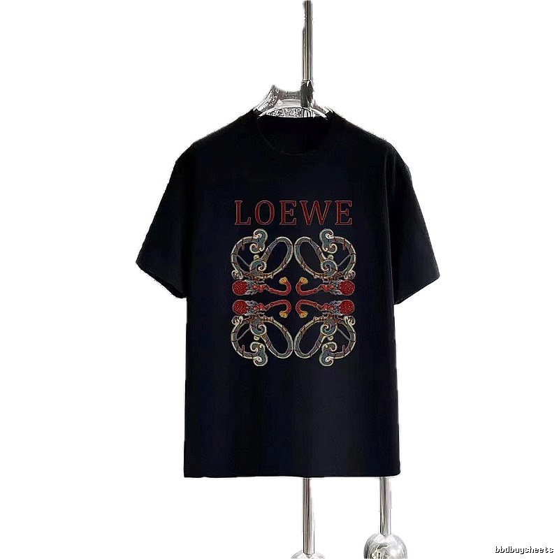 LOEWE Chinese Style Collection Vintage Black T-Shirt