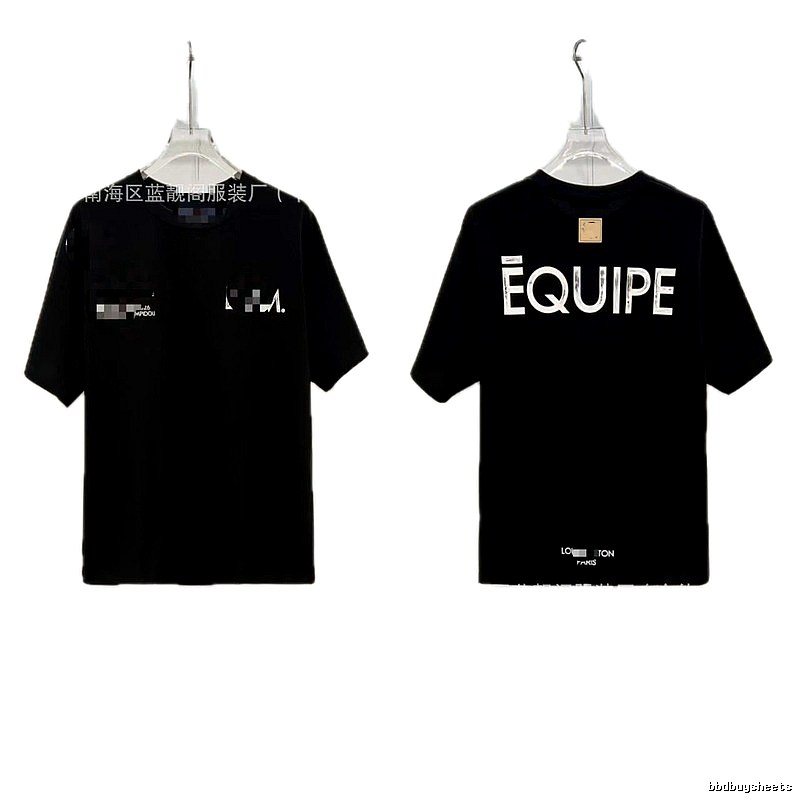 Louis Vuitton Letter Print Cool Trendy Style Black T-Shirt