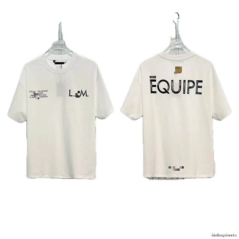 Louis Vuitton Letter Print Street Style White T-shirt