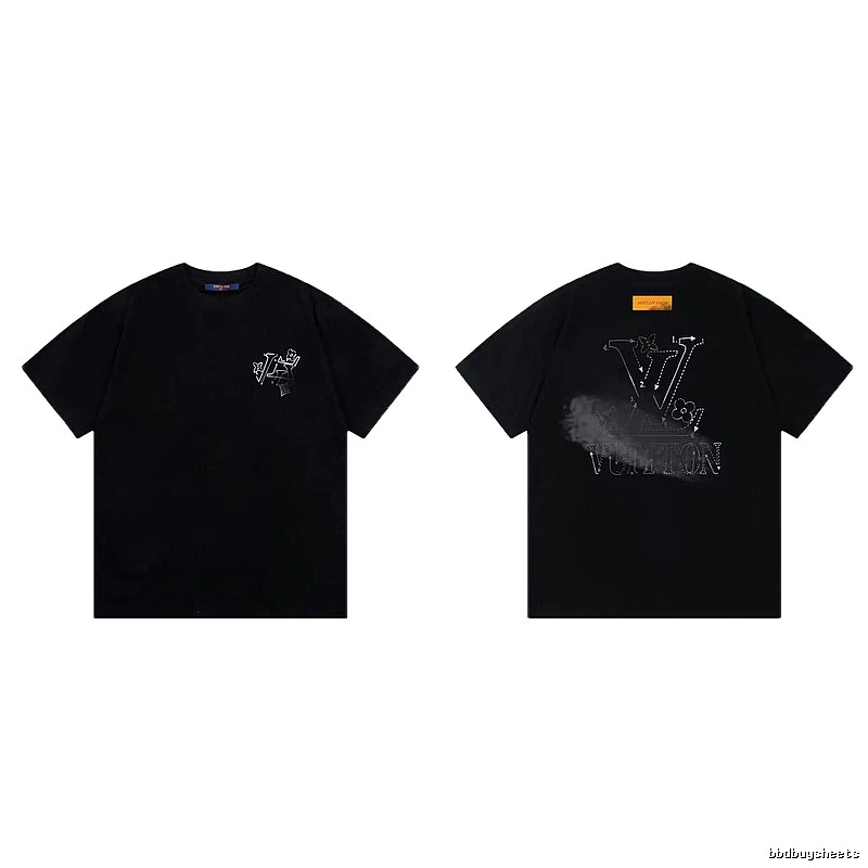 Louis Vuitton LV Printed Street Style Black T-Shirt