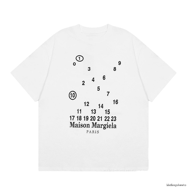 Maison Margiela Digital Print Trendy Cool Style White T-Shirt
