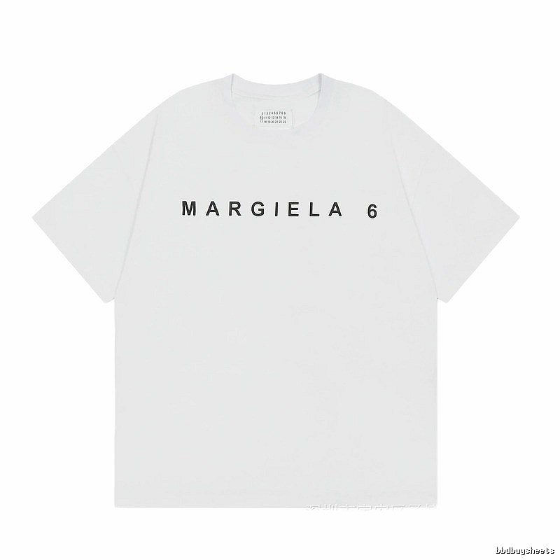 Maison Margiela MM6 Minimalist Style White Short Sleeve T-shirt