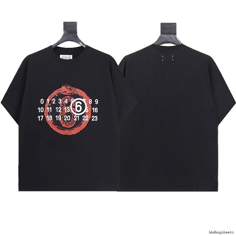 Maison Margiela MM6 Street Style Black Short Sleeve T-shirt