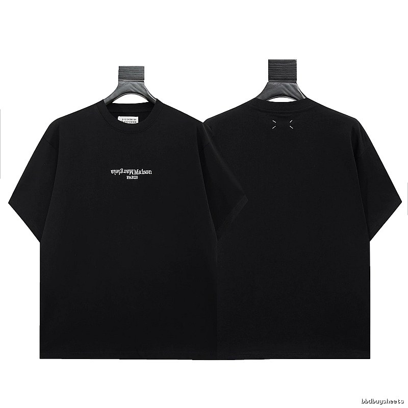 Maison Margiela Stitch Minimalist Style Black Short-sleeve T-shirt