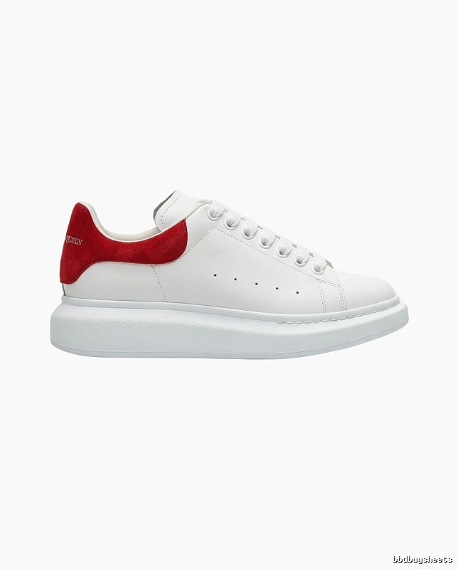 McQueen thick-soled red and white casual shoes