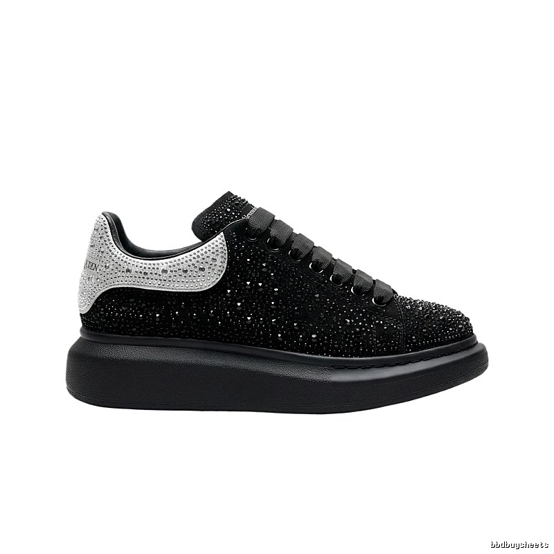 McQueen Thick-soled Trendy and Cool Black Shoes