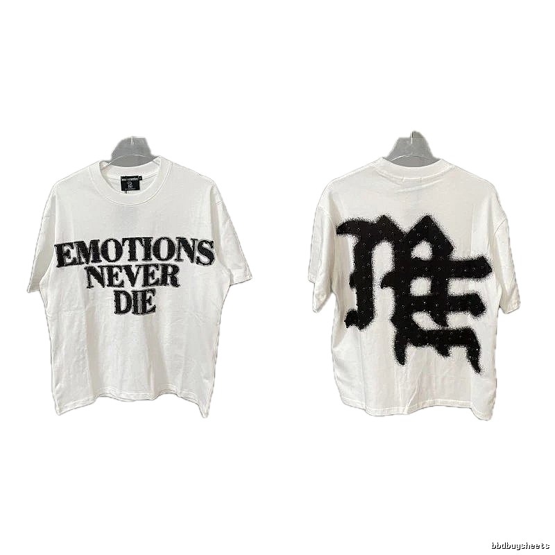 Mixed Emotion Graffiti Street Style White T-Shirt