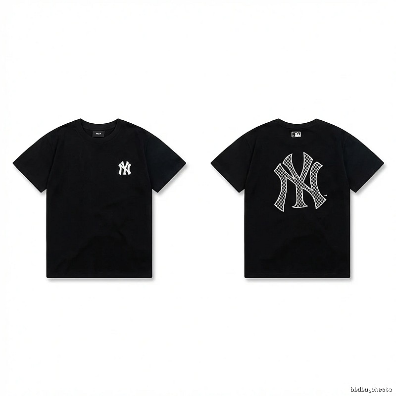 MLB NY Series Trendy and Cool Style Black T-shirt