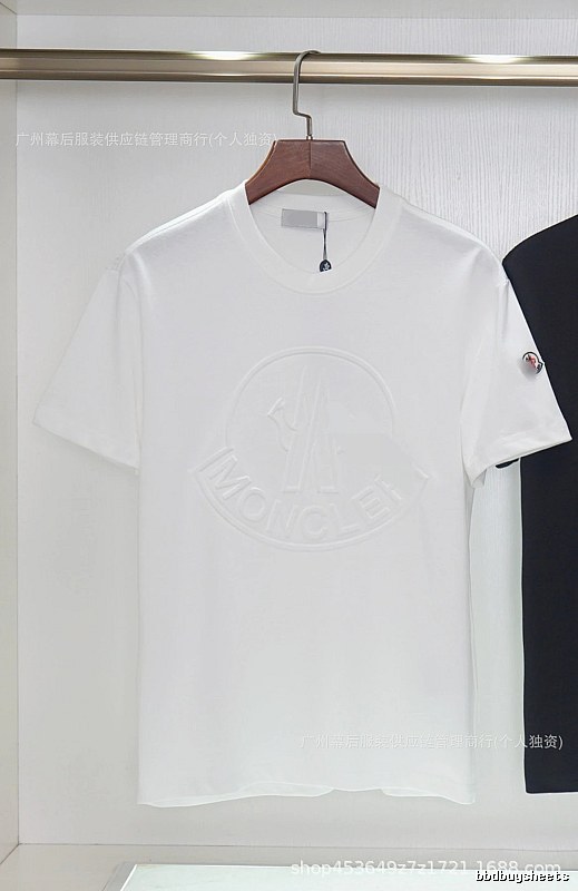 Moncler Embossed Casual White T-Shirt