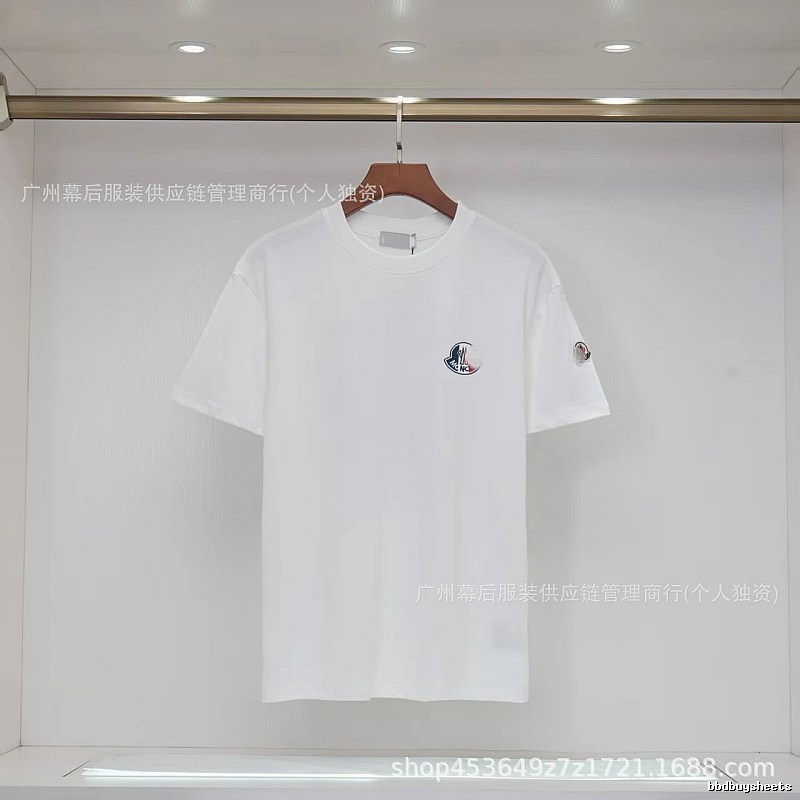 Moncler Logo Minimalist Style White Short-sleeved T-shirt