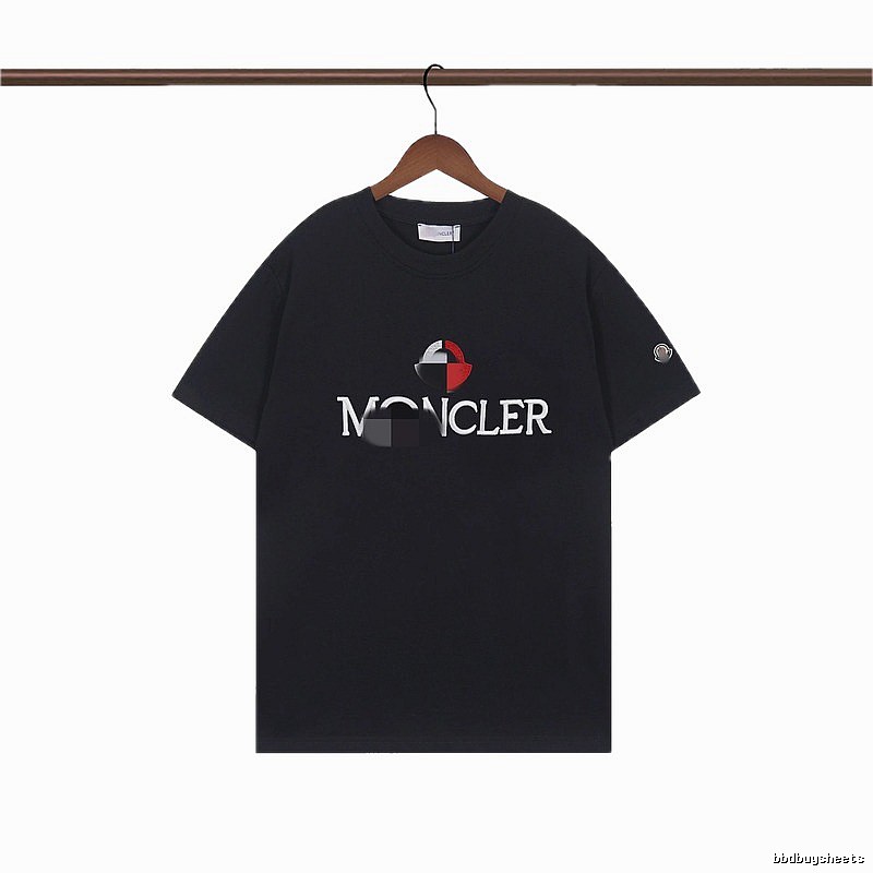 Moncler Printed Casual Black Short-sleeve T-shirt