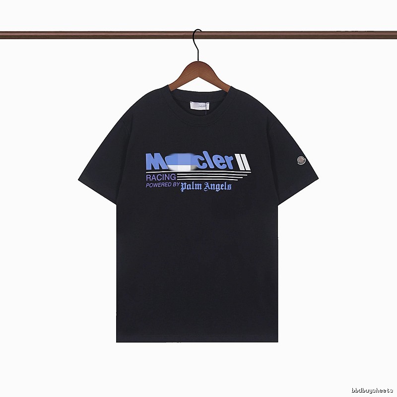 Moncler Racing Co-branded Street Style Black Short-sleeve T-shirt