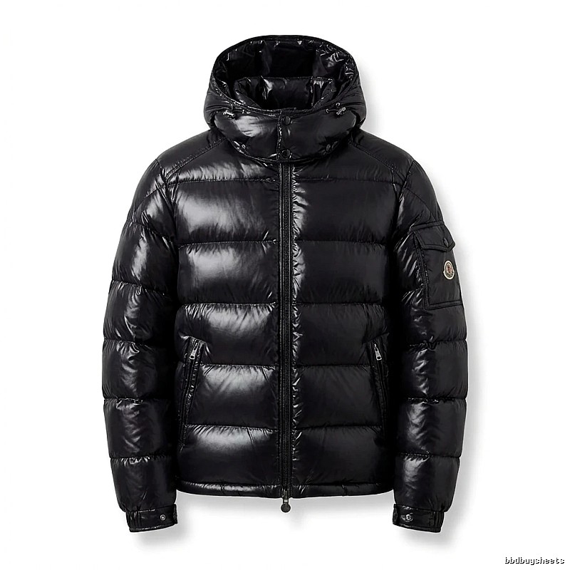 Moncler shiny black down jacket