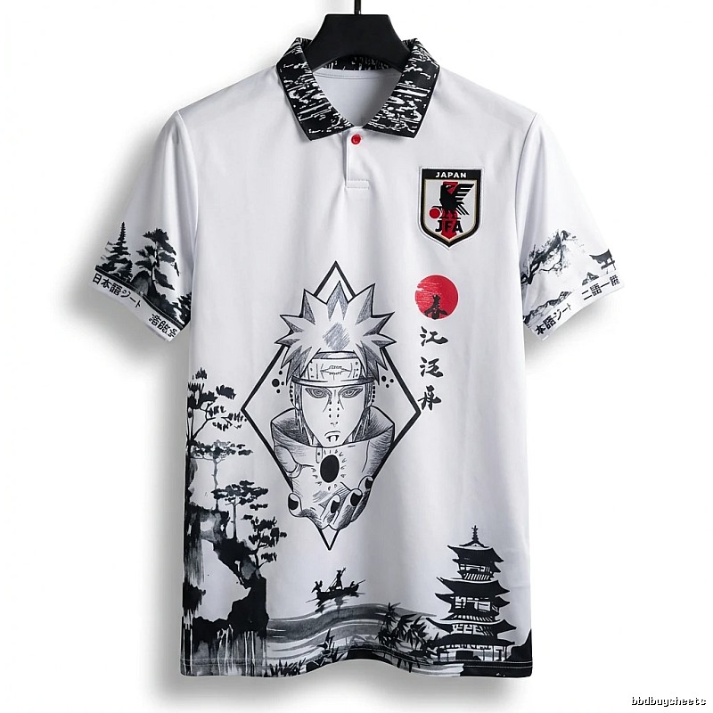 Naruto series and wind white short sleeves