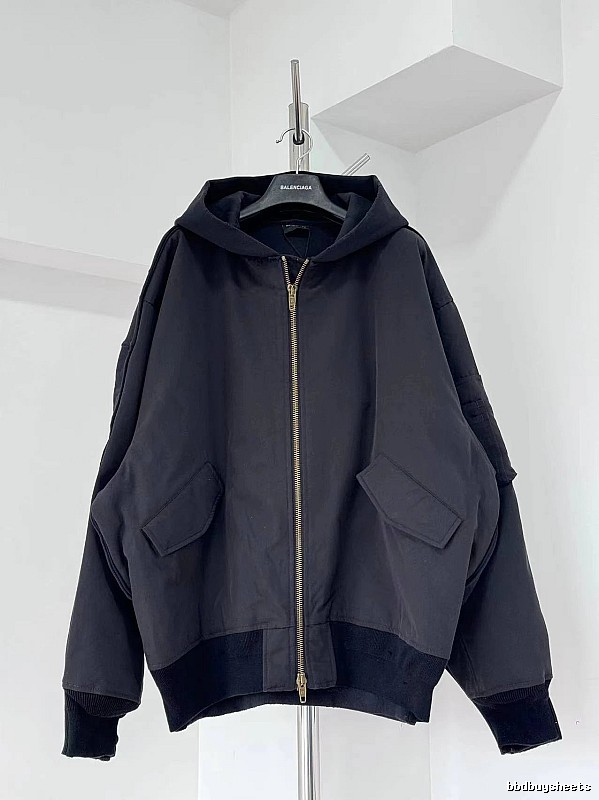 Navy Hooded Bomber Jacket for layering
