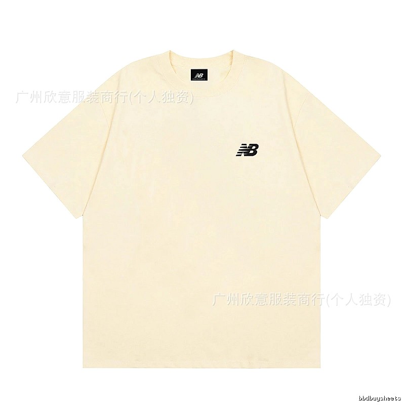 New Balance Casual Minimalist Beige Short-sleeve T-shirt