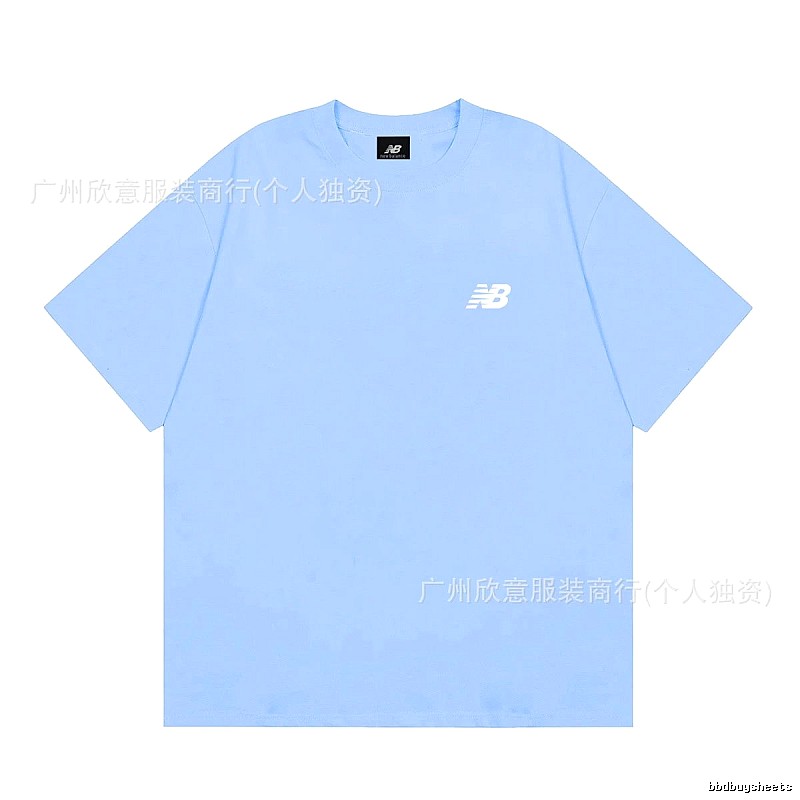 New Balance Classic Minimalist Style Light Blue Short-sleeve T-shirt