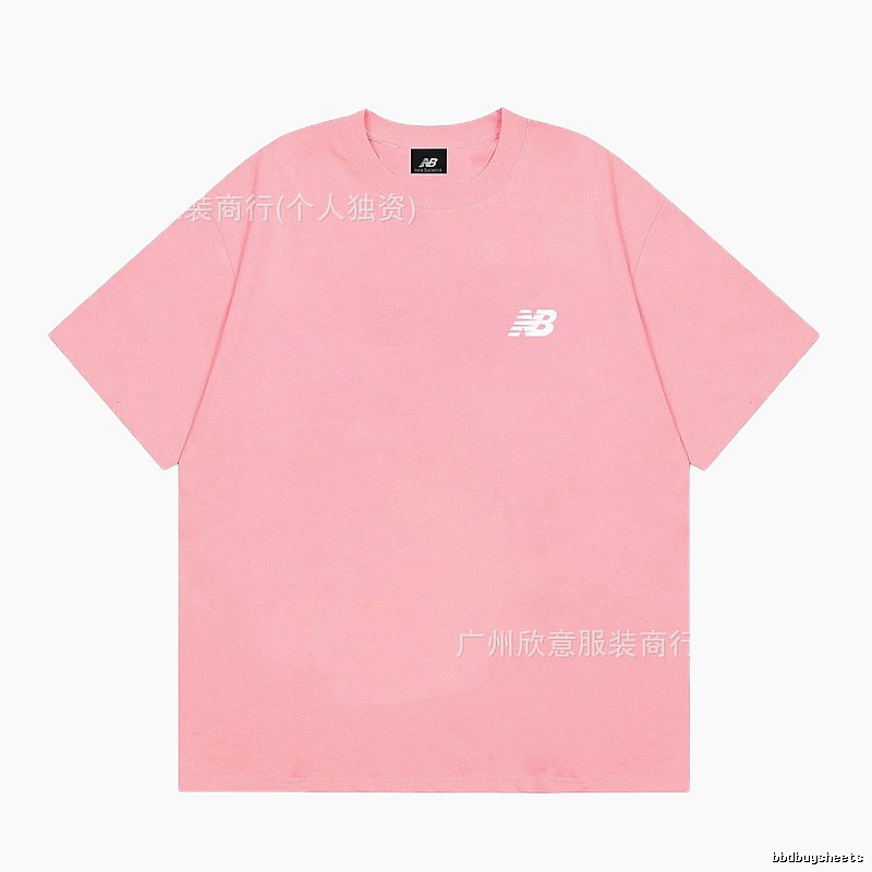 New Balance Minimalist Casual Style Pink Short-sleeve T-shirt