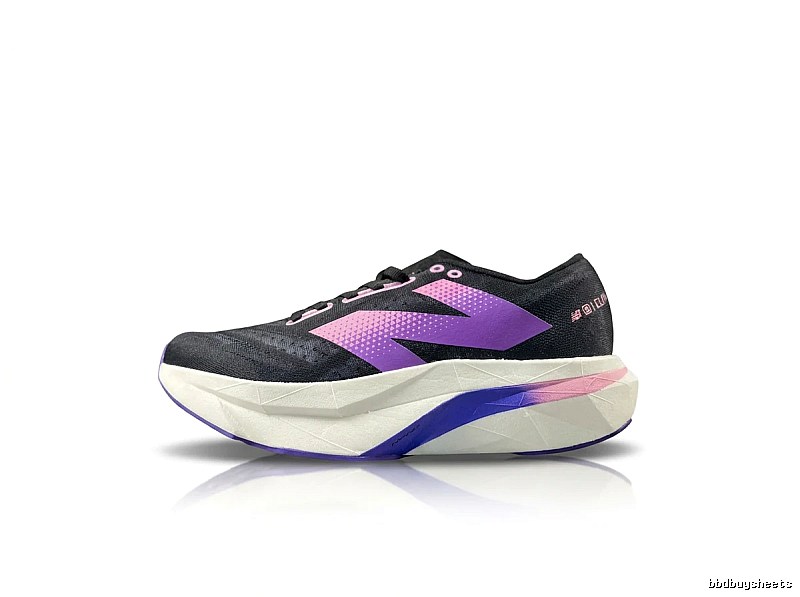 New Balance retro style black and purple sports shoes
