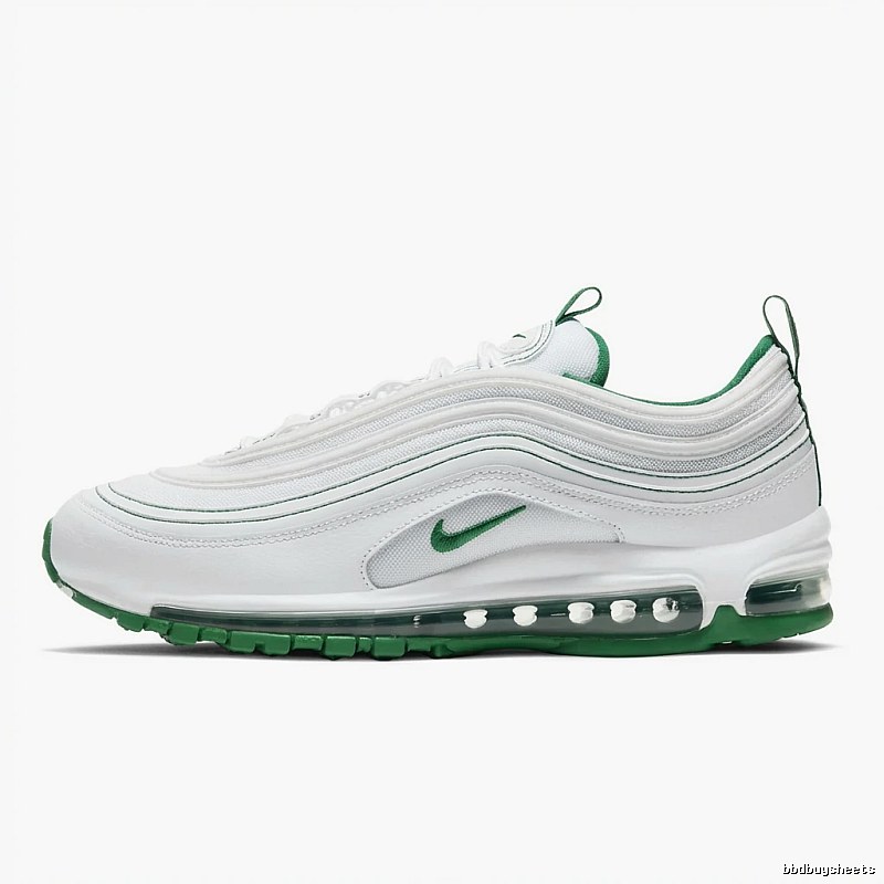 Nike Air Max 97 Trendy White and Green Sports Shoes