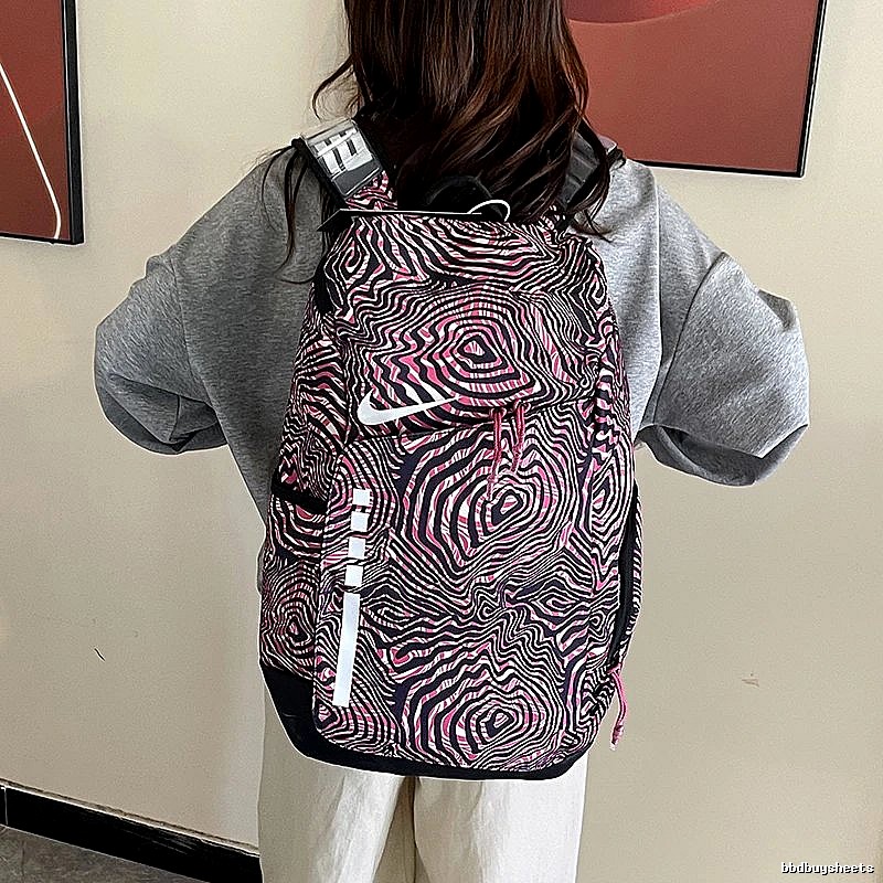 Nike Backpack with Pink Patterned Nike Backpack on for Daily Rotation