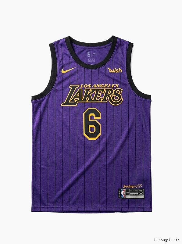 Nike LBJ Lakers purple jersey