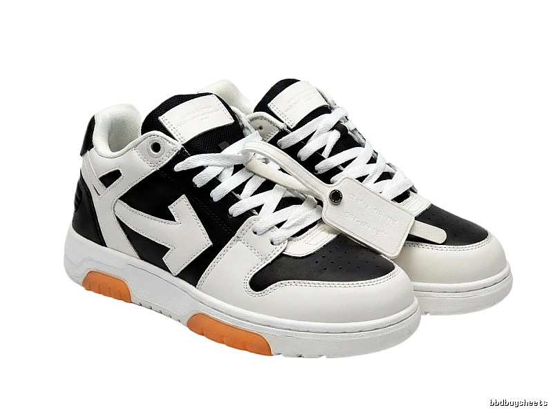 Off-White casual black and white sports shoes