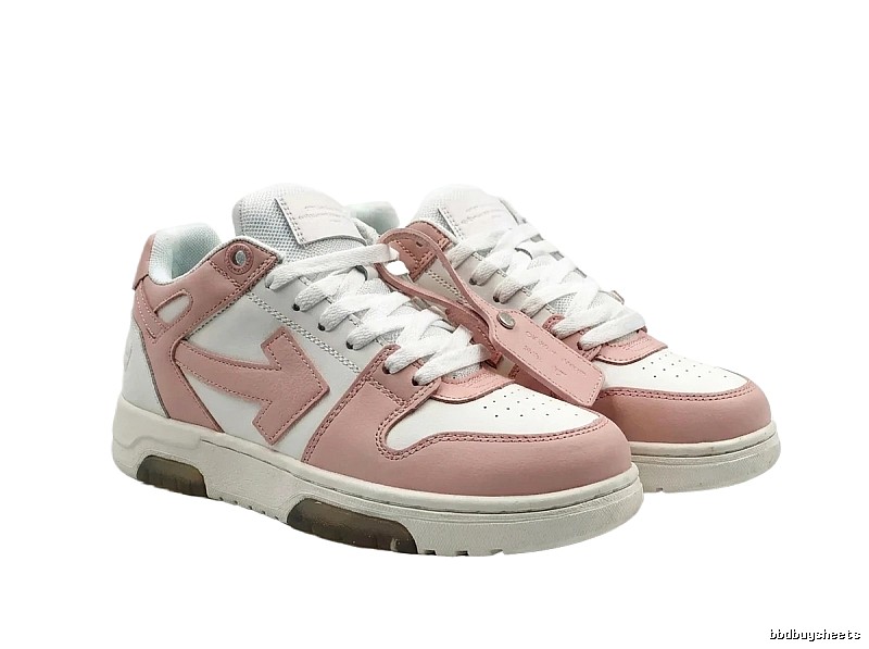 Off-White casual style pink and white sneakers