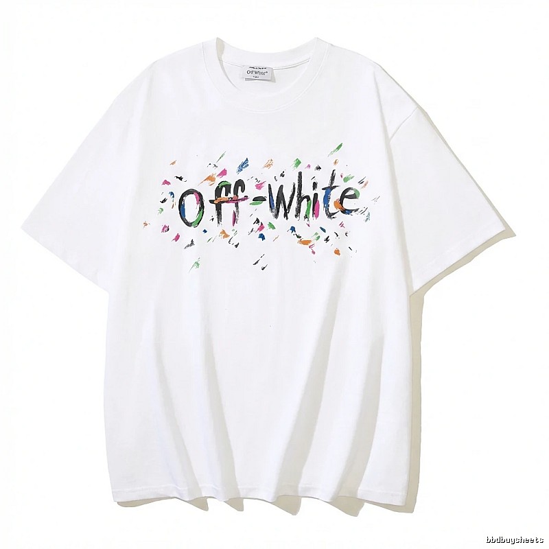Off-White Graffiti Style White T-shirt