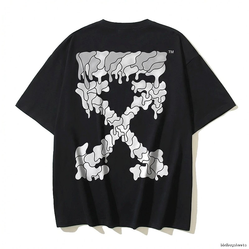 Off-White Lava Style Black T-shirt