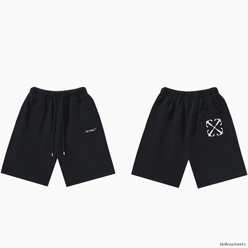 Off-White Style 010 Simple Black Shorts