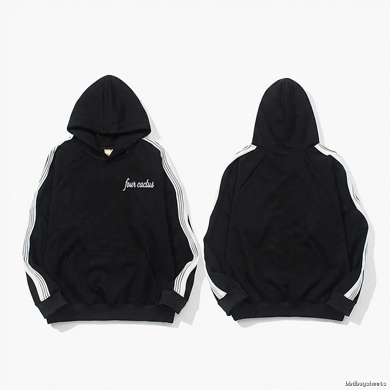Other black hoodies with side stripes style