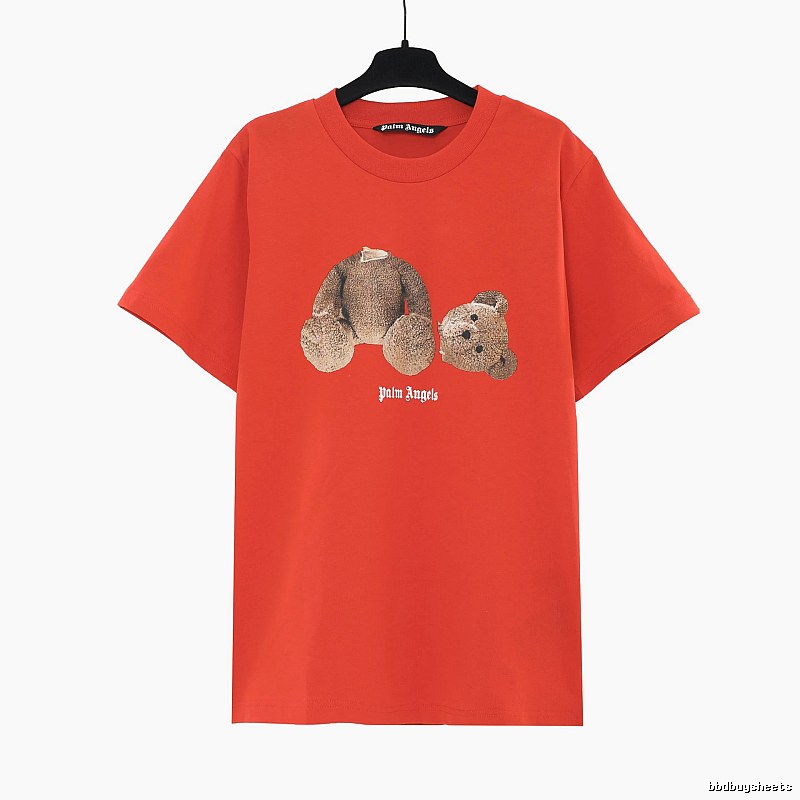 Palm Angels Sport Bear graphic T-shirt White Colorful Bear for Warm Weather