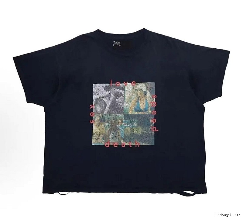 Paly Hollywood Collage Vintage Black T-Shirt