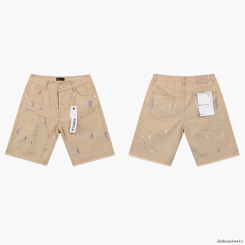 PurpleGodspeed Ink-splashing Style Khaki Shorts