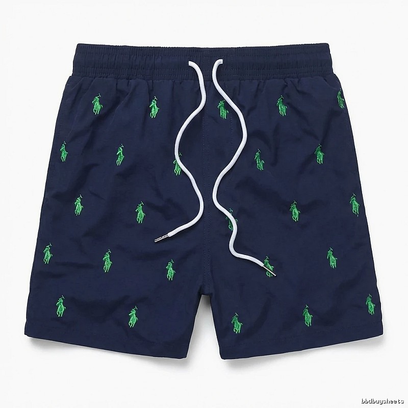Ralph Lauren retro-style dark blue shorts