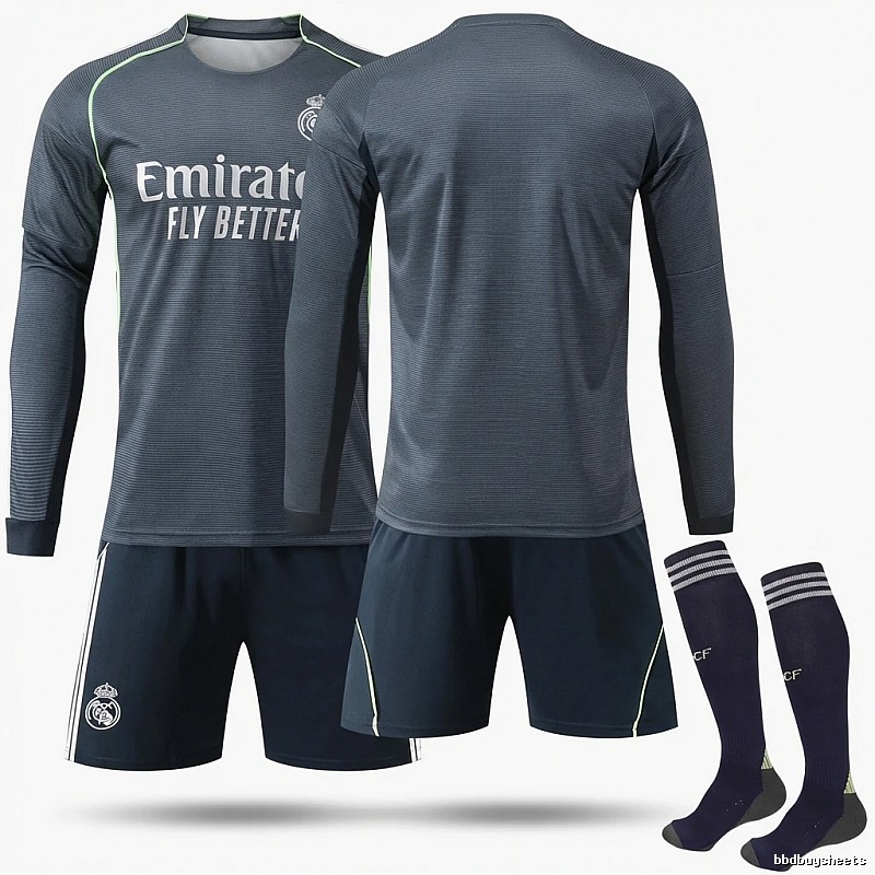 Real Madrid sporty gray suit