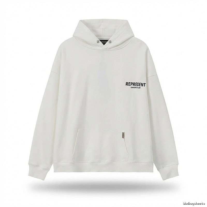 REPRESENT Simple Style White Hoodie