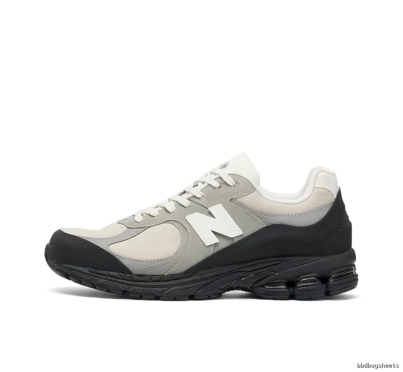 Retro-style gray and white sneakers of New Balance